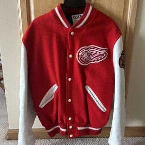 Red Wings Leather Varsity Jacket